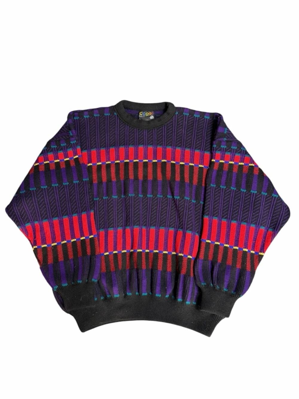 Vintage Coogi Australia Sweater 3D Textured Knot Wool Size Large